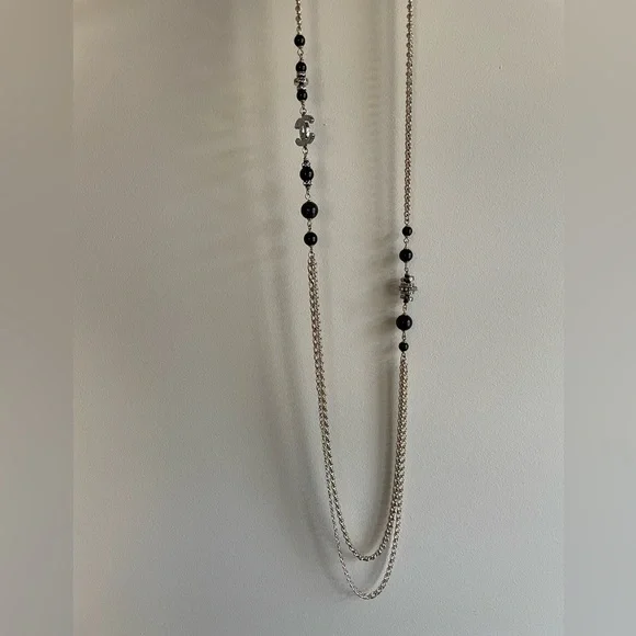 New Chanel Long Gold-tone Necklace with Resine Beads - Picture 17 of 17